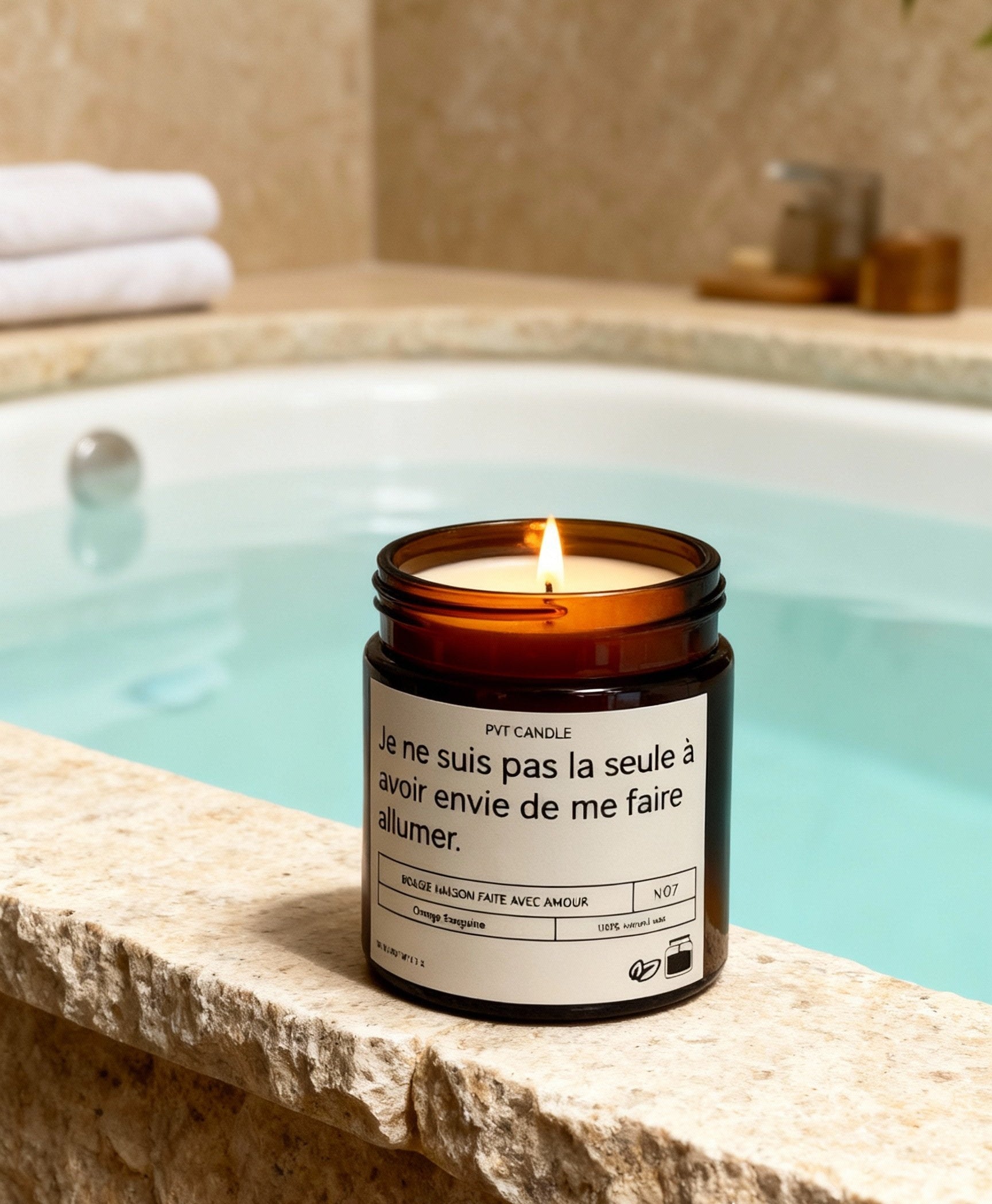 Bougie Musc Blanc – Orange Cannelle – Caramel PVT CANDLE